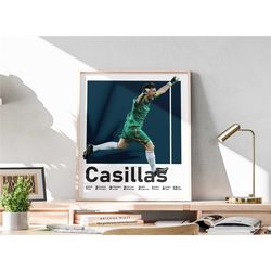 printable iker casillas poster, spanish legendary goalkeeper, casillas