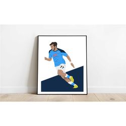 khvicha kvaratskhelia - minimalist poster - poster -