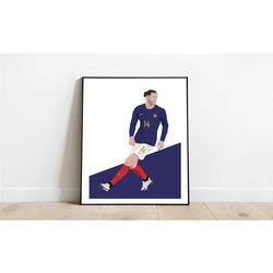 adrien rabiot - minimalist poster - poster -