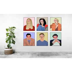 set of 6 friends posters - poster -