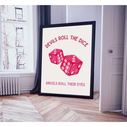 devils roll the dice print, taylor swift preppy