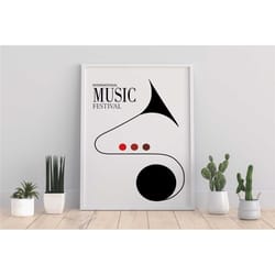 music festival poster printable, jazz music prints wall