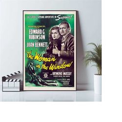 the woman in the window, movie poster, art poster, movie wall art, canvas material gift, home decor, keepsake