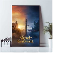 the school for good and evil, movie poster, wall art prints, art poster, canvas material gift, keepsake, home decor, liv