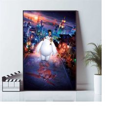 big hero 6 movie poster, wall art prints, art poster, canvas material gift, keepsake, home decor, live room wall art