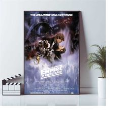 star wars episode v the empire strikes back (1980) movie poster, home decor, canvas material gift, high quality reproduc