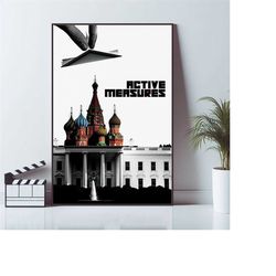 active measures movie poster, canvas material gift, home decor, live room wall art, high quality reproduction, keepsake