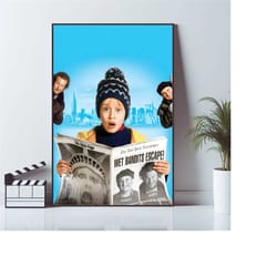 home alone movie poster, canvas material gift, home decor, high quality reproduction, keepsake