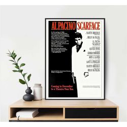 scarface movie original promo poster art room wall