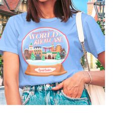 world showcase snow globe t-shirt