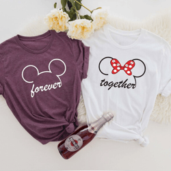 disney mickey together shirt, mickey and minnie head shirt, disney couple shirt, personalized disney shirt,disneyland sh