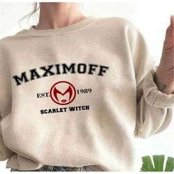 maximoff scarlet witch sweater maximoff est 1989 sweatshirt,