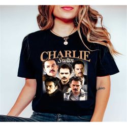 charlie swan vintage washed t-shirt ,actor homage graphic