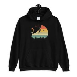 vintage rock climbing hoodie, bouldering gift, climber hoodie,