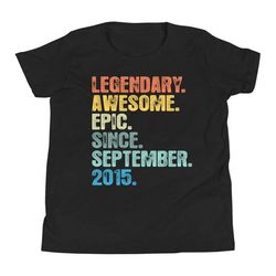 8th birthday shirt, hoodie for youth, legendary awesome