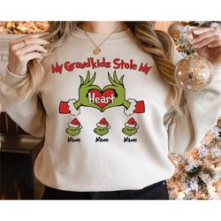 my grandkids stole my heart custom christmas shirt,