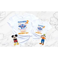stitch birthday boy shirt, disney stitch birthday boy
