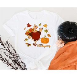 happy thanksgiving turkey shirt, pumpkin season shirt, fall