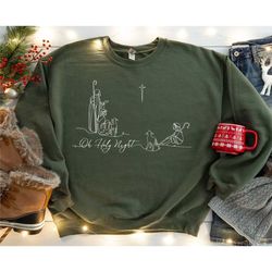 oh holy night shirt, christian christmas sweatshirt, jesus