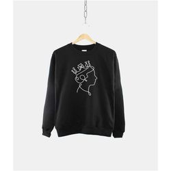 queen elizabeth print sweatshirt - queen elizabeth sweatshirt