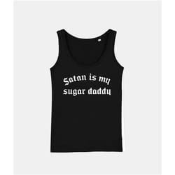 goth tank top - black goth vest top