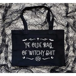 goth shopping bag - goth tote bag -