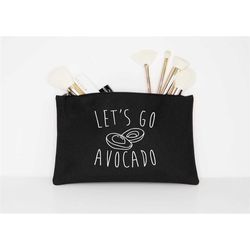 let's go avocado makeup bag - vegan vegetarian