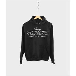resting bitch face hoody - funny sarcastic slogan