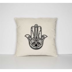 evil eye hamsa pillow case - fatima hand