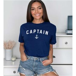 captain t-shirt - nautical shirt - navy blue