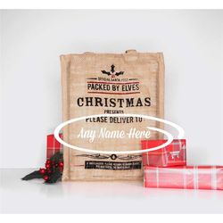 personalized christmas bag - personalized eve bag -