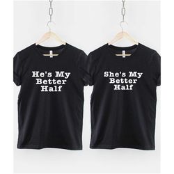 couples t-shirt 2 pack - he's - she's