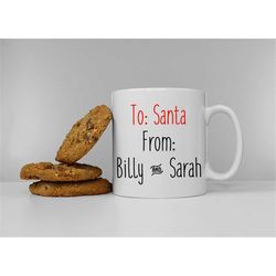 personalised christmas eve mug - santa's milk and