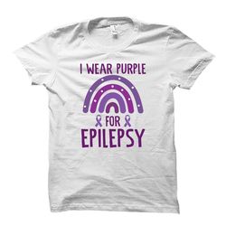 epilepsy shirt. epilepsy gift. epilepsy awareness. purple ribbon.