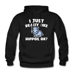 hippo hoodie. hippo gift. animal sweatshirt. animal lover