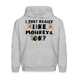 monkey hoodie. monkey lover gift. monkey sweatshirt. animal