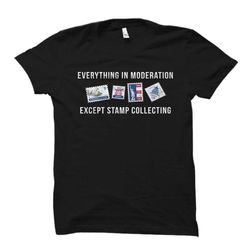 stamp collector shirt. stamp collector gift. stamp collecting