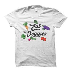 vegan shirt. vegetarian shirt. gardener shirt. veggie tee.