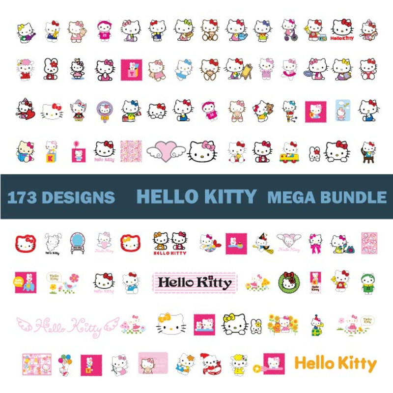 Hello Kitty Svg Kawaii Kitty Bundle Kawaii Kitty Svg Bundle Cute Cat Svg Kitty Svg Kawaii Kitty SVG 0