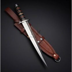 15 inch, handmade carbon steel dagger knife, high carbon steel hunting dagger knife, fixed knife, with sheath