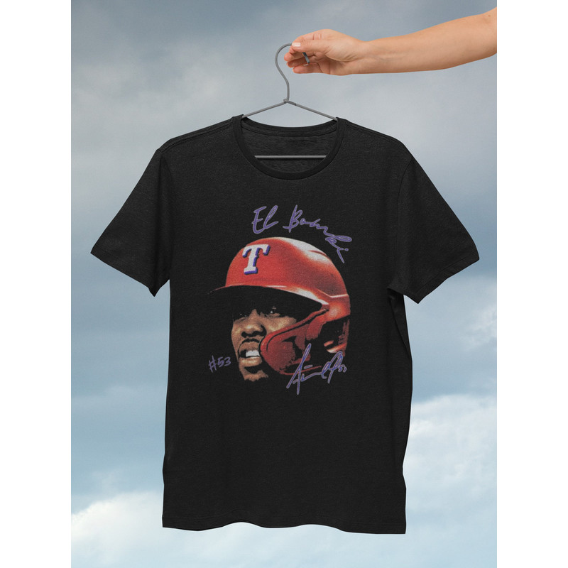 Adolis Garcia El Bombi Graphic Tee Shirt, Texas Rangers baseball fan Graphic tee, World Series Vintage Shirt, oversized sports tshirt gift.jpg