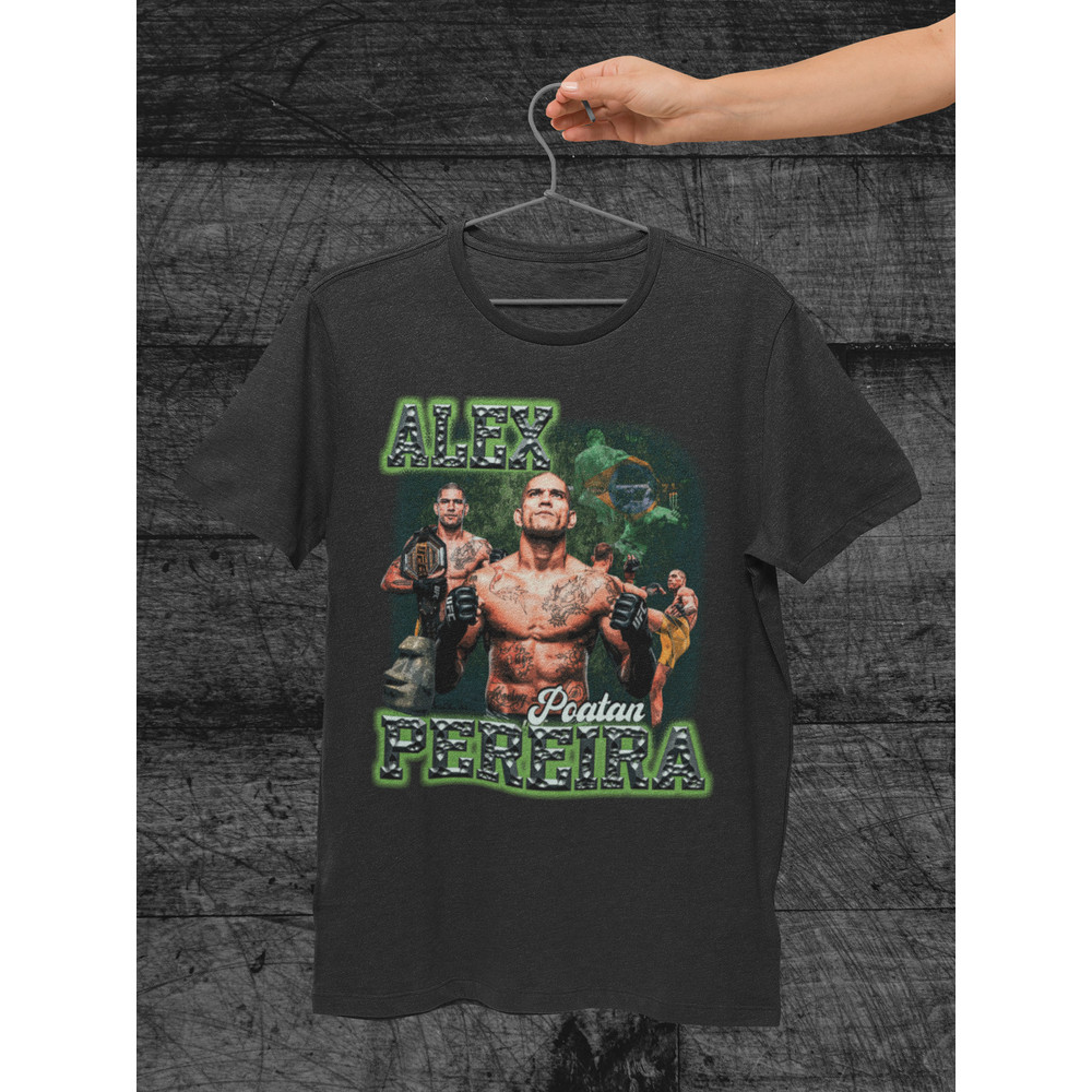 Alex Pereira Graphic Tee Shirt, UFC Fighting fan Graphic tee Poatan Vintage Shirt, oversized sports tshirt gift.jpg