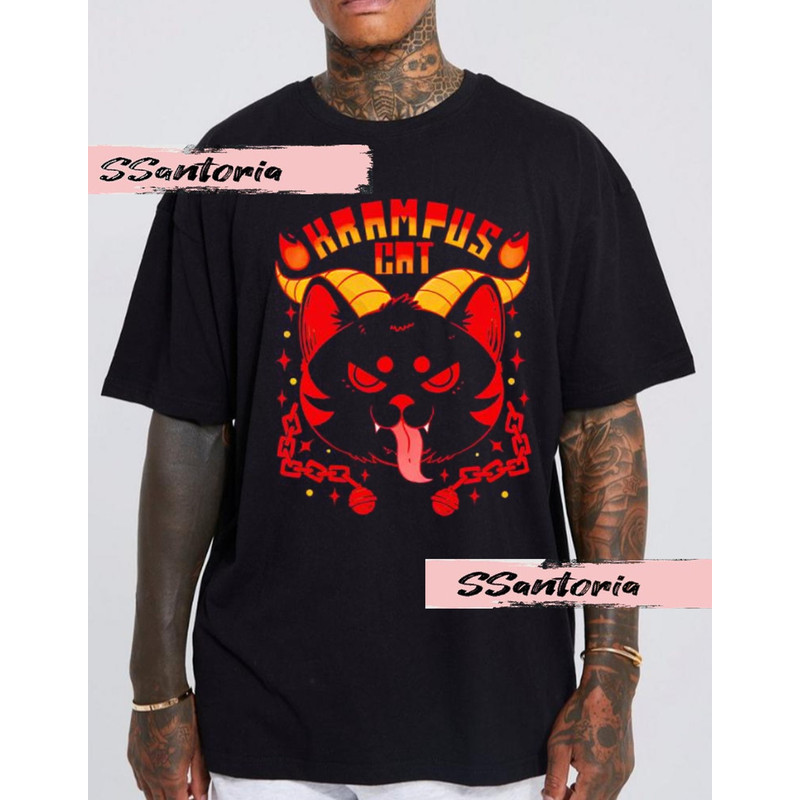 Classic Krampus Cat Horror T-shirt, Funny Krampus Christmas Sweater Sweatshirt, Hoodie, Unisex, Oversized, Gift Tee.jpg
