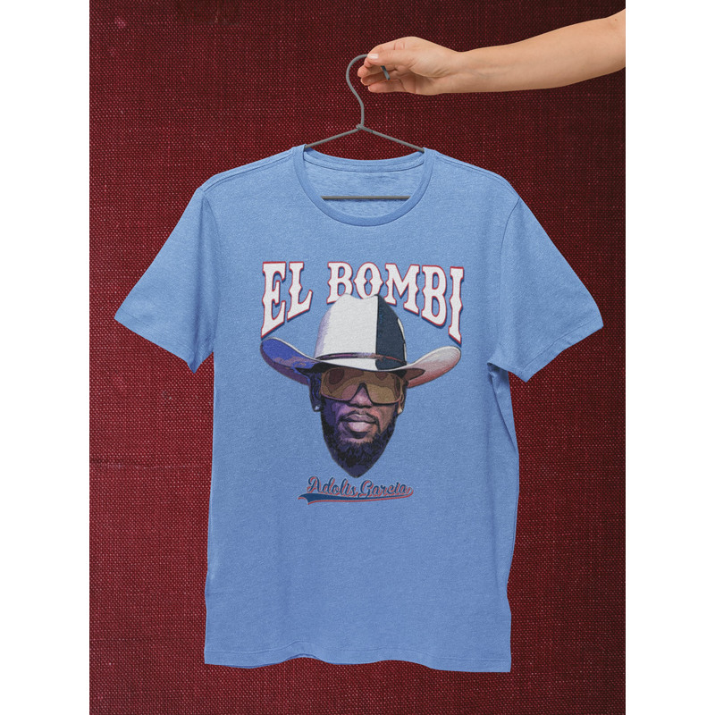 El Bombi Graphic Tee Shirt, Texas Rangers baseball fan Graphic tee Garcia Vintage Shirt, oversized sports tshirt gift.jpg