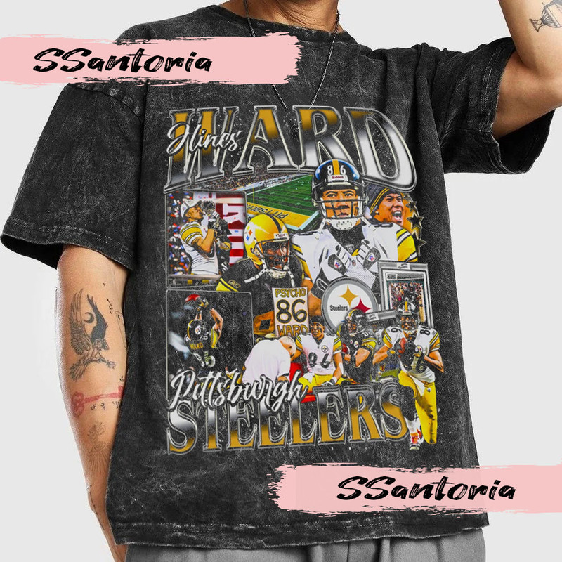 Hines Ward Vintage Style Bootleg T-Shirt, Hines Ward Shirt, Vintage 90s Graphic Oversized Sport Tee, Football Bootleg Gift.jpg
