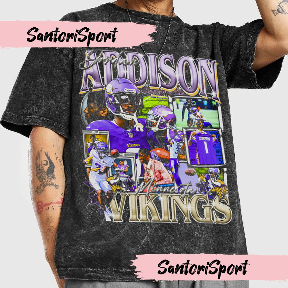 Jordan Addison Vintage Style Bootleg T-Shirt, Jordan Addison Shirt, Vintage 90s Graphic Oversized Sport Tee, Football Bootleg Gift Tee.jpg