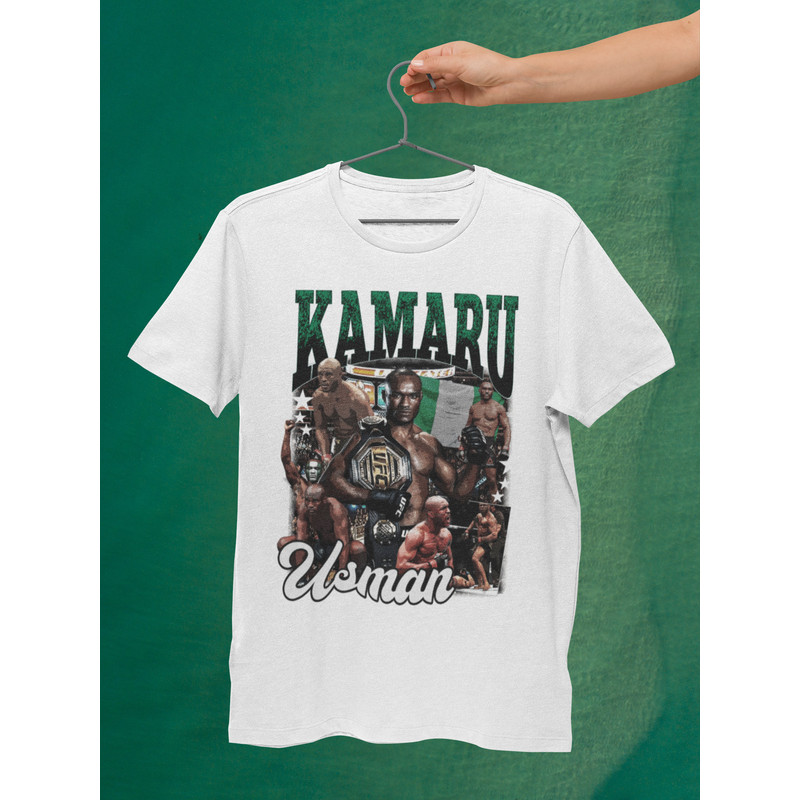 Kamaru Usman Graphic Tee Shirt, UFC fighting fan Graphic tee, Usman Bootleg Shirt, oversized sports tshirt gift.jpg