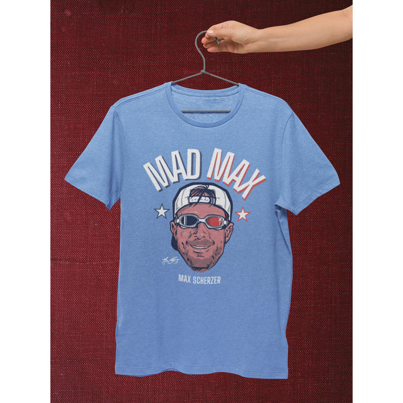 Max Scherzer Mad Max Graphic Tee Shirt, Texas Rangers baseball fan Graphic tee, Scherzer Bootleg Shirt, oversized sports tshirt gift.jpg