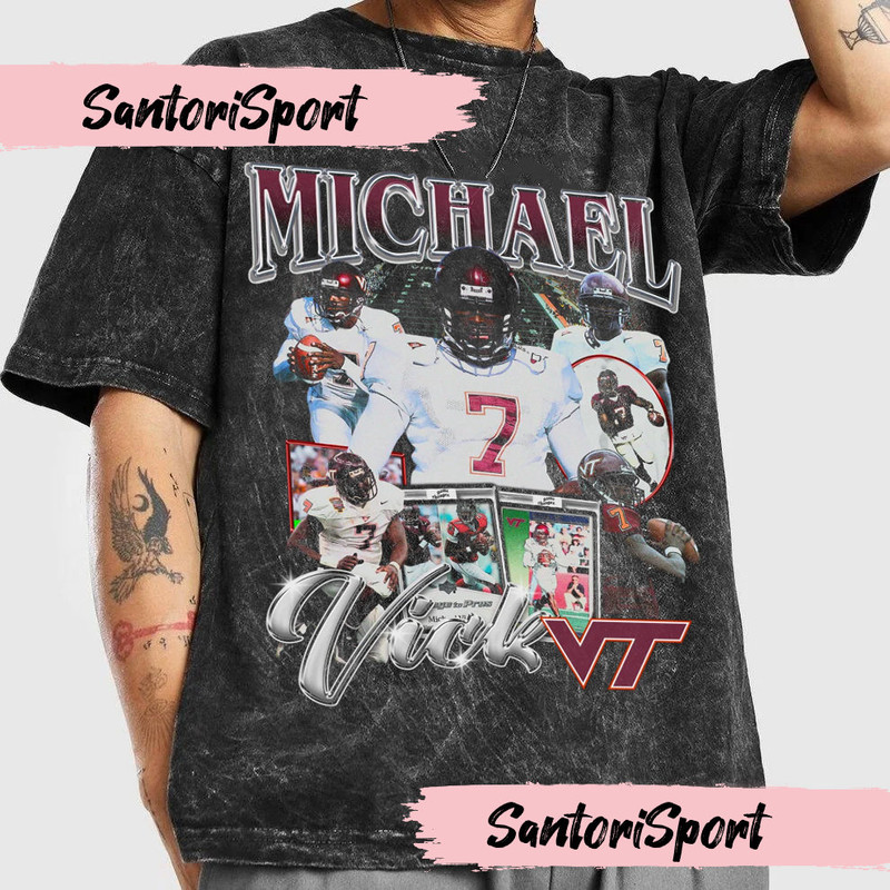 Michael Vick Vintage Style Bootleg T-Shirt, Michael Vick Shirt, Vintage 90s Graphic Oversized Sport Tee, Football Bootleg Gift Tee.jpg
