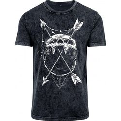 skull arrows acid wash tshirt